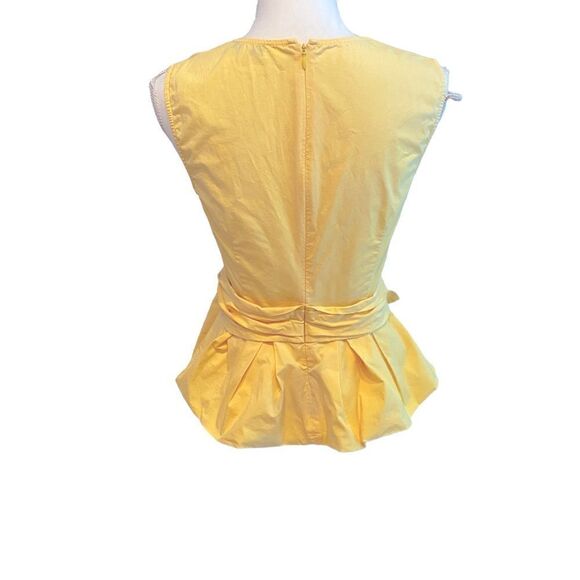 Derek Lam Collective Yellow Peplum Top Size US 10 - Picture 8 of 10